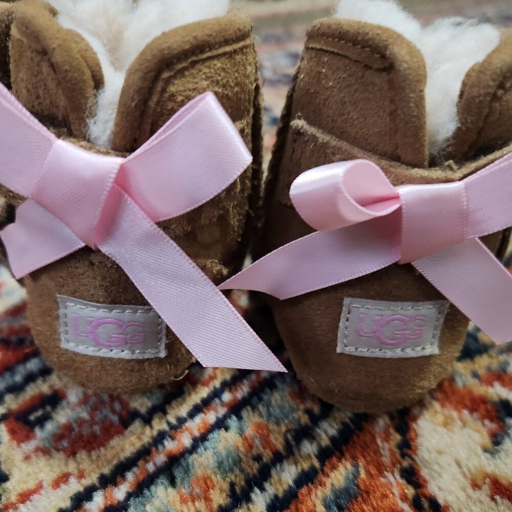 UGG Baby Jesse Pink Bow Boot 0/1